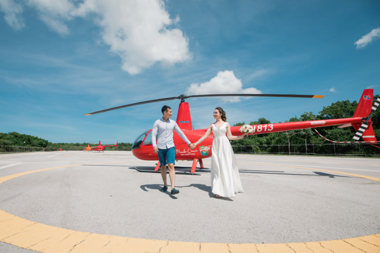 Полет на вертолете – WedDesign – Свадьба в Доминикане