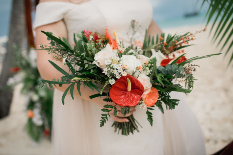 Тропический букет невесты – WedDesign – Свадьба в Доминикане